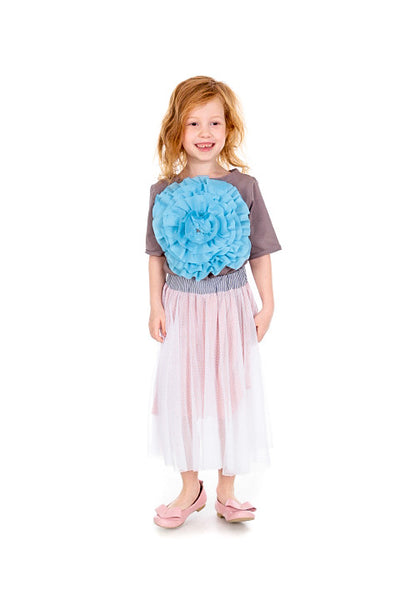 Blue ciel flower top