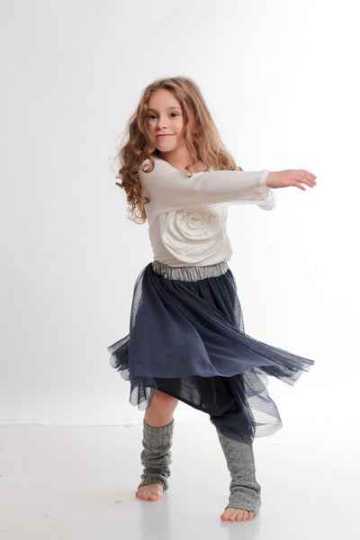 Soft tulle blue skirt