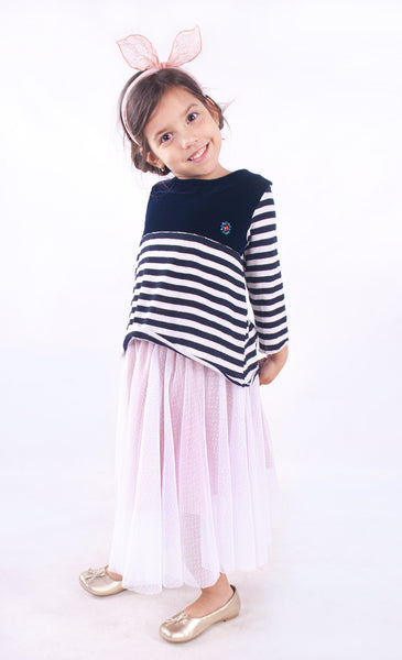 Sailor top with velvet