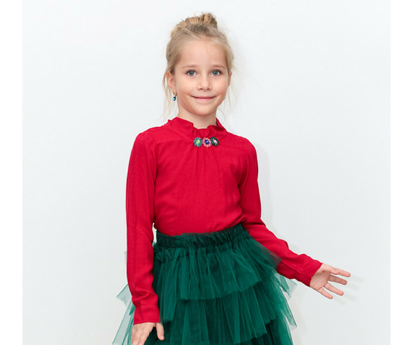 Red top with crystals