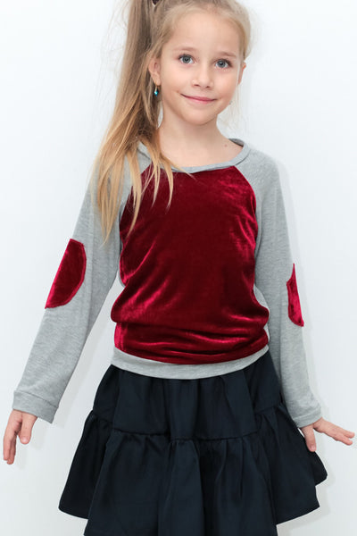 Red velvet sport top