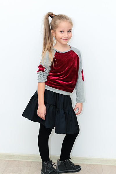 Red velvet sport top